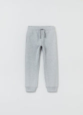 Ovs Boys Solid Colour Plush Joggers With Drawstring